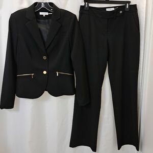 Calvin Klein Black Blazer with Gold Accents